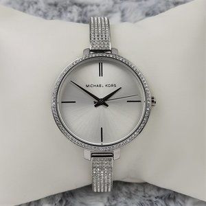Michael Kors Jaryn Pav Silvertone Watch 